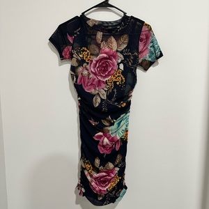 floral mesh dress